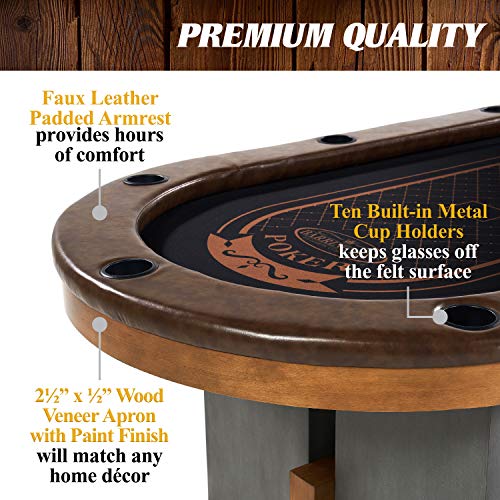 Barrington Urban Poker Table - 2-in-1 Dining & Texas Holdem