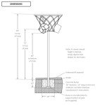 7 Foot Triple Shoot Children's Basketball Game - Inground Mount - Outdoor Hoop - Basketball Game for Children of All Ages (Orange)
