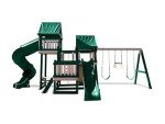 Congo Monkey Playsystem #4 with Swing Beam - Green and Sand Low Maintenance Play Set