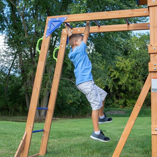 Beach Front Cedar Swing Set with Monkey Bars