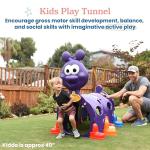 ECR4Kids Peek-A-Boo Caterpillar Tunnel, Purple Structure
