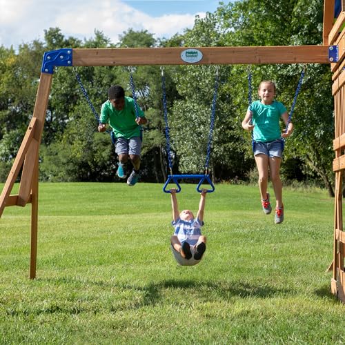 Beach Front Cedar Swing Set with Monkey Bars