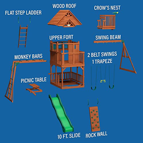 Skyfort II Cedar Wood Playground Set for Daycares