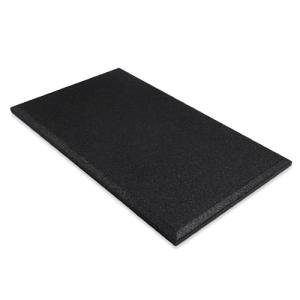 Playsafer Heavy Duty Commercial Grade Rubber Playground Safety Mat - Playground Protection Mat for Swings and Slides - 54" Long X 32" Wide x 2" Thick (Black)