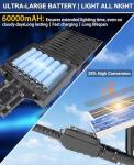 JAYNLT X-18000W Solar Street Lights Outdoor, 6500K Ultra-Large Parking Lot Lights Commercial Dusk to Dawn,IP67 Waterproof Solar Power Flood Security Lamps for Playground,Garage