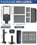 JAYNLT X-18000W Solar Street Lights Outdoor, 6500K Ultra-Large Parking Lot Lights Commercial Dusk to Dawn,IP67 Waterproof Solar Power Flood Security Lamps for Playground,Garage