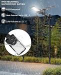 JAYNLT X-18000W Solar Street Lights Outdoor, 6500K Ultra-Large Parking Lot Lights Commercial Dusk to Dawn,IP67 Waterproof Solar Power Flood Security Lamps for Playground,Garage