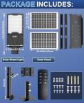 JAYNLT X-18000W Solar Street Lights Outdoor, 6500K Ultra-Large Parking Lot Lights Commercial Dusk to Dawn,IP67 Waterproof Solar Power Flood Security Lamps for Playground,Garage