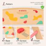 wingyz Pikler Triangle Climbing Set with Cushion,Foldable 8 in 1 Jungle Gyms for Toddlers 1-3, Indoor Playground for Kids,Baby Montessori Climber Gift（Rainbow）