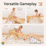 wingyz Pikler Triangle Climbing Set with Cushion,Foldable 8 in 1 Jungle Gyms for Toddlers 1-3, Indoor Playground for Kids,Baby Montessori Climber Gift（Rainbow）