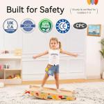 wingyz Pikler Triangle Climbing Set with Cushion,Foldable 8 in 1 Jungle Gyms for Toddlers 1-3, Indoor Playground for Kids,Baby Montessori Climber Gift（Rainbow）