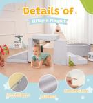 Elftopia Foam Climbing Blocks with Ball Pit & Stairs for Toddlers Aged 1-3 -Soft Playset for Indoor Crawling, Foam Playground Set for Baby to Active Playing Inside -(Balls NOT Included),Grey