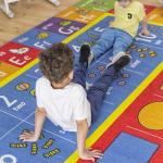 KC Cubs: Educational Rug: ABC Alphabet, Numbers & Shapes - 3x5' Playmat - Interactive Play, Activity Area Carpet, Bedroom-Classroom, Baby-Toddler-Kids