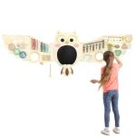 Baotree Owl Activity Wall Busy Board Panels, Montessori Sensory Toys, Toddler Learning Activity Center,Interactive Wooden Learning Toy for Toddler Playroom & Children's Daycare