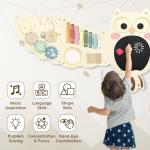 Baotree Owl Activity Wall Busy Board Panels, Montessori Sensory Toys, Toddler Learning Activity Center,Interactive Wooden Learning Toy for Toddler Playroom & Children's Daycare