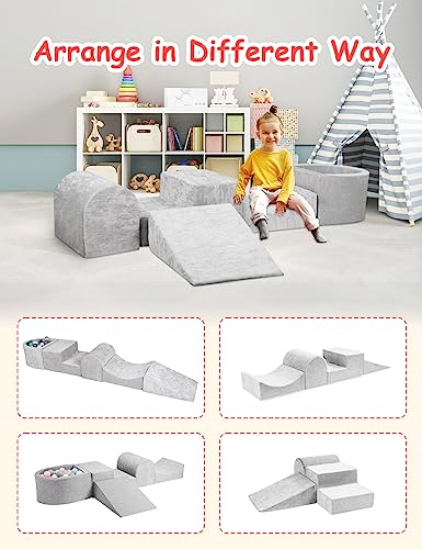 HOFISH 5-Piece Foam Toddler Playset, Indoor Climbing and Crawling