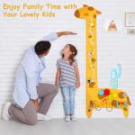 Dollox Giraffe Activity Wooden Wall Panels, 7-in-1 Toddler Multifunctional Busy Board Sensory, Interactive Educational Toy Montessori Wall Decor Preschool Toy for Daycare Activity Center Livingroom