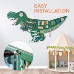 Dinosaur Activity Wall Busy Board - Wooden Sensory Wall Panel for Kids & Toddler Wall Activity - Interactive Montessori Wall Activity Board for Boys & Girls - Perfect for Playroom Daycare Waiting Room