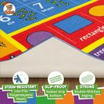 KC Cubs: Educational Rug: ABC Alphabet, Numbers & Shapes - 3x5' Playmat - Interactive Play, Activity Area Carpet, Bedroom-Classroom, Baby-Toddler-Kids
