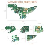 Dinosaur Activity Wall Busy Board - Wooden Sensory Wall Panel for Kids & Toddler Wall Activity - Interactive Montessori Wall Activity Board for Boys & Girls - Perfect for Playroom Daycare Waiting Room