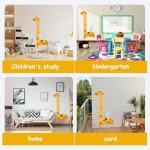 Dollox Giraffe Activity Wooden Wall Panels, 7-in-1 Toddler Multifunctional Busy Board Sensory, Interactive Educational Toy Montessori Wall Decor Preschool Toy for Daycare Activity Center Livingroom