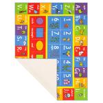 KC Cubs: Educational Rug: ABC Alphabet, Numbers & Shapes - 3x5' Playmat - Interactive Play, Activity Area Carpet, Bedroom-Classroom, Baby-Toddler-Kids