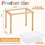 Uiifan Sensory Table Wood Sand Table Water Table Interactive Kids Activity Table Art Table Gift for Kids Toddlers Classroom Preschool Play Daycare Learn Water Sand(23.9 x 15.9 x 20 Inches)