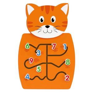 LEARNING ADVANTAGE Cat Activity Wall Panel - 18m+ - Toddler Activity Center - Wall-Mounted Toy - Busy Board Decor for Bedrooms, Daycares and Play Areas