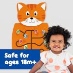 LEARNING ADVANTAGE Cat Activity Wall Panel - 18m+ - Toddler Activity Center - Wall-Mounted Toy - Busy Board Decor for Bedrooms, Daycares and Play Areas