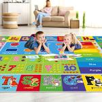 LTKOUGFAM Educational Kids Play Mat with Alphabet & Numbers - Soft Non-Slip Nursery Rug for Toddlers Baby Playroom, Bedroom, Daycare or Classroom