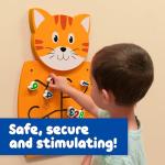 LEARNING ADVANTAGE Cat Activity Wall Panel - 18m+ - Toddler Activity Center - Wall-Mounted Toy - Busy Board Decor for Bedrooms, Daycares and Play Areas