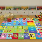 LTKOUGFAM Educational Kids Play Mat with Alphabet & Numbers - Soft Non-Slip Nursery Rug for Toddlers Baby Playroom, Bedroom, Daycare or Classroom