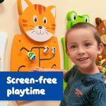 LEARNING ADVANTAGE Cat Activity Wall Panel - 18m+ - Toddler Activity Center - Wall-Mounted Toy - Busy Board Decor for Bedrooms, Daycares and Play Areas