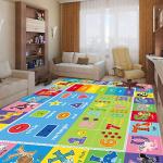 LTKOUGFAM Educational Kids Play Mat with Alphabet & Numbers - Soft Non-Slip Nursery Rug for Toddlers Baby Playroom, Bedroom, Daycare or Classroom