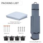 OUTDOOR WIND 10x10 Pop Up Canopy Tent with Sidewalls, Heavy Duty Commercial Instant Tent with Sand Bags for Deck, Party, Camping, Backyard, Playground, White