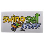 Swing Set Stuff Inc. Commercial Polymer Belt Seat with 8.5'. Coated Chain & SSS Logo Sticker Commercial Polymer Coated Chain, Blue