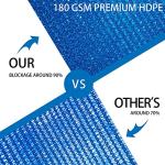 Houssity Blue 5' x 26' Balcony Deck Fence Privacy Screen Cover Panel Shade Cloth Fabric for Chain Link Fence Patio Pool Railing Driveway Walkway Porch Playground Dog Kennel Residence Commercial Use