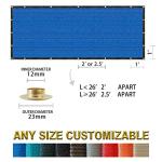 Houssity Blue 5' x 26' Balcony Deck Fence Privacy Screen Cover Panel Shade Cloth Fabric for Chain Link Fence Patio Pool Railing Driveway Walkway Porch Playground Dog Kennel Residence Commercial Use