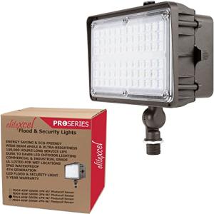 Elitexcel Dusk to Dawn Outdoor Lighting, Gen4 60W Commercial Flood Lights Outdoor, 7450LM 5000K Daylight 250W MH Equal, 120-277V UL Listed Security Lights for Yard Garden Garage Playground