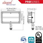 Elitexcel Dusk to Dawn Outdoor Lighting, Gen4 60W Commercial Flood Lights Outdoor, 7450LM 5000K Daylight 250W MH Equal, 120-277V UL Listed Security Lights for Yard Garden Garage Playground