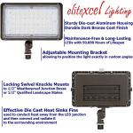 Elitexcel Dusk to Dawn Outdoor Lighting, Gen4 60W Commercial Flood Lights Outdoor, 7450LM 5000K Daylight 250W MH Equal, 120-277V UL Listed Security Lights for Yard Garden Garage Playground