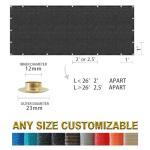 Houssity Black 3' x 8' Balcony Deck Fence Privacy Screen Cover Panel Shade Cloth Fabric for Chain Link Fence Patio Pool Railing Driveway Walkway Porch Playground Dog Kennel Residence Commercial Use