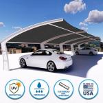 Houssity Black 3' x 8' Balcony Deck Fence Privacy Screen Cover Panel Shade Cloth Fabric for Chain Link Fence Patio Pool Railing Driveway Walkway Porch Playground Dog Kennel Residence Commercial Use