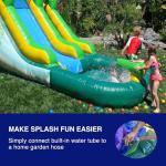 JumpOrange 12’ Safari Commercial Grade Water Slide with Pool for Kids and Adults (with Blower), Water Cannon, Wet Dry Use, Outdoor Indoor, Big Inflatable, Birthday Party, Rental Quality