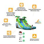 JumpOrange 12’ Safari Commercial Grade Water Slide with Pool for Kids and Adults (with Blower), Water Cannon, Wet Dry Use, Outdoor Indoor, Big Inflatable, Birthday Party, Rental Quality