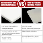 Bocolon High Density Polyethylene Sheets HDPE Plastic Sheet Board for DIY, Heavy Duty Industry,1/4" Thick,Size 12" x 18", White Color