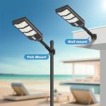 Sunwish Solar Street Lights Outdoor 6500K Parking Lot Lights Commercial Dusk to Dawn, Solar Lights Outdoor Motion Sensor Waterproof IP66 for Playground Yard