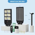 Sunwish Solar Street Lights Outdoor 6500K Parking Lot Lights Commercial Dusk to Dawn, Solar Lights Outdoor Motion Sensor Waterproof IP66 for Playground Yard