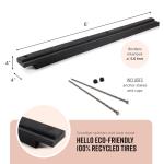 Playsafer 72" Long Commercial Flexible Heavy Duty Rubber Playground Border (Black, 4 Inches Tall)