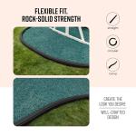 Playsafer 72" Long Commercial Flexible Heavy Duty Rubber Playground Border (Black, 4 Inches Tall)